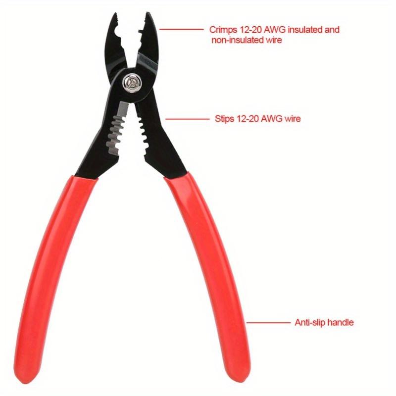 1Pc 7in Squeeze Pliers Professional Electrical Cable Stripping Crimping Tool Wire Stripper for Terminals Electrical Tool