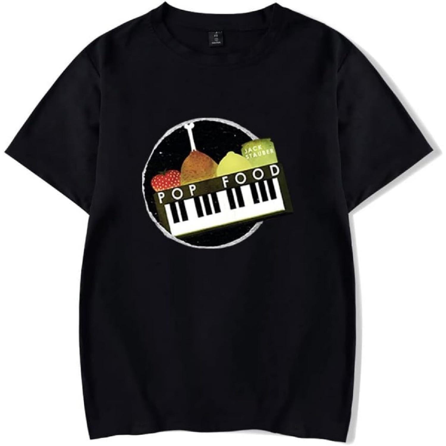 Футболка Jack Stauber Pop Food Мерч Повседневная футболка с коротким рукавом Унисекс XXXXXL разноцветный
