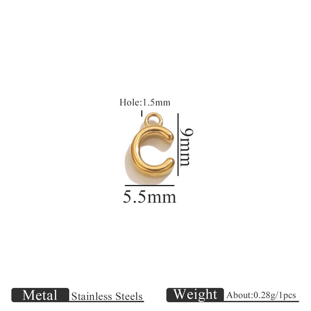 Yori 10pcs/lot Stainless Steel 26 Letters A-Z Mini Ring Letters Diy Handmade Jewelry Making Accessories Wholesale