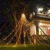 Outdoor Solar Sternenvorhanglichter für Weihnachtsdekoration und Gartenambiente