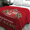 1PC Sunderland A.F Custom Name Patterned Flannel Blanket Suitable For All Seasons for Home Decor Warmth and Comfort Gifts Holiday Present
