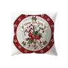 Christmas Theme Cute Christmas Elk Print Pattern Cushion Cover Home Living Room Sofa Decoration Polyester Pillow Pillow Cover