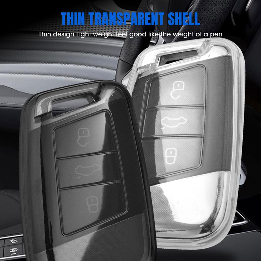 TPU Car Key Case Cover Shell Fob For Volkswagen Passat B8 CC Arteon Magotan GTE Skoda Fabia Superb A7 Tiguan Kodiaq MK2