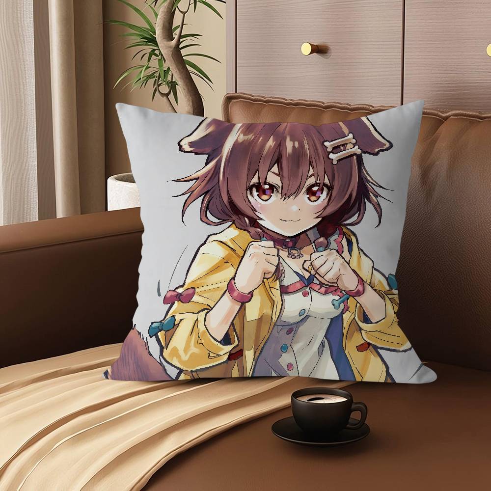 I-INUGAMI KORONE Cartoon Animation Kissenbezug Kissenbezug Polsterung Sofa Dekokissen Heimdekor Kissenbezug
