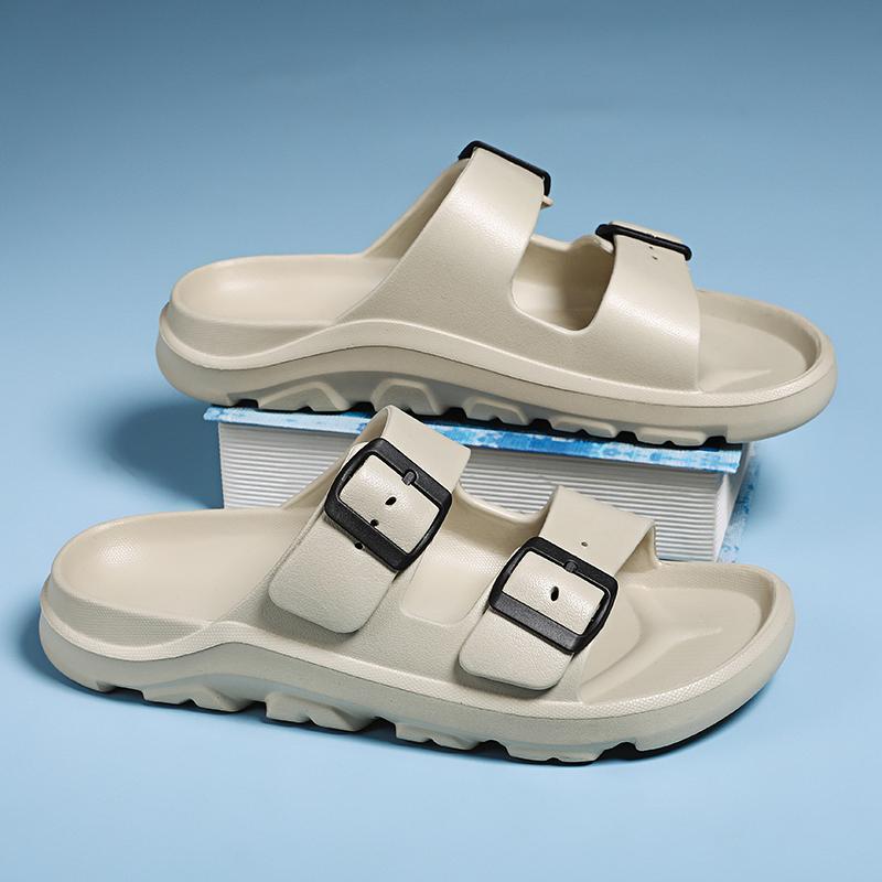 Fashion Summer Men Sandals Buckle Brand Soft Slippers Men's Beach Casual Shoes Platform EVA Slides Original Male Non-slip Flip-flop