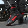 Pánské motocyklové boty, prodyšné, proti pádu, silniční závodní boty, reflexní motocyklové boty s gumovou podrážkou, řadicí páka
