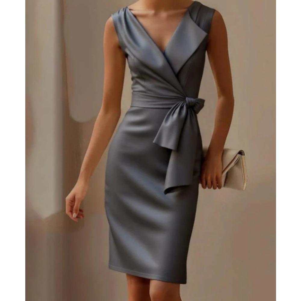 

European and American Women s Clothing, Bow Decoration, Dress, Dress, Short Skirt, Tank Top Skirt XXXL