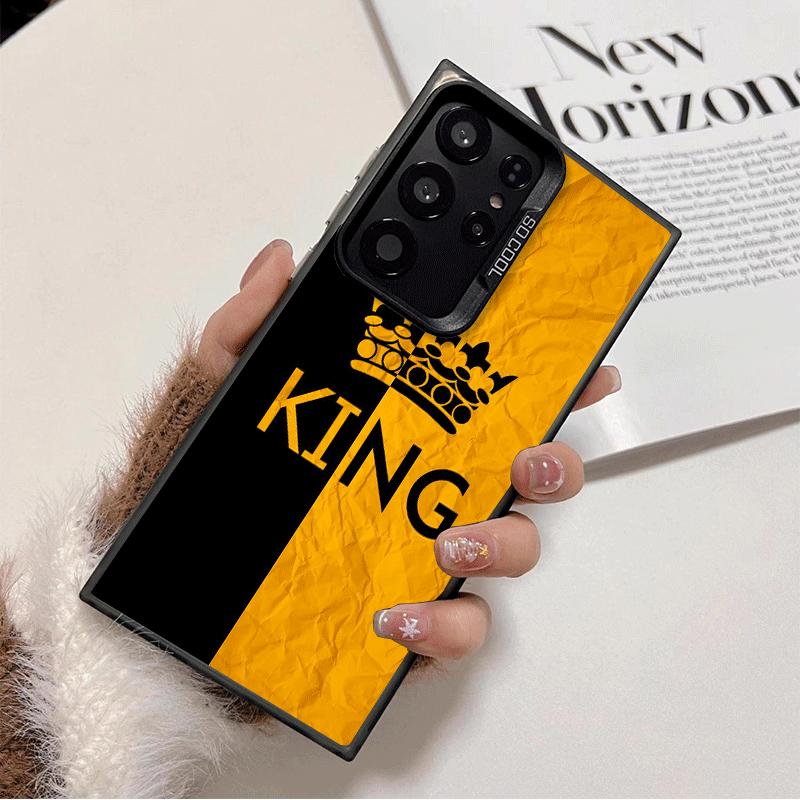 König und Königin Paar Thema Weiche Handyhülle für Samsung Galaxy S24 S25 FE S26 Edge S23 Ultra S22 Plus S21 + Stoßfeste Hülle Rückseite Sh