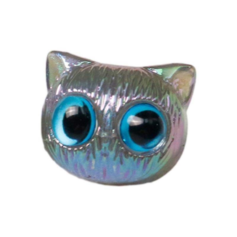 

Cartoon Big Eyed Cat Bead Acrylic 3D Cat Head Loose Spacer Bead DIY Handmade Bracelet Necklace Jewelry Gift Accessory синий