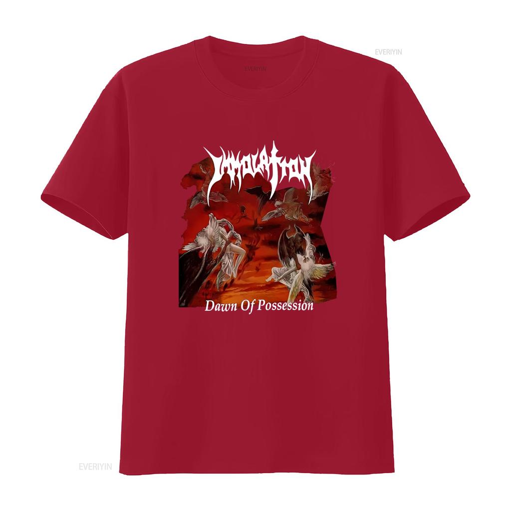 Immolation Alba del Possesso T-shirt Death Metal con artwork di Suffocation Nile Incantation vintage Lavato