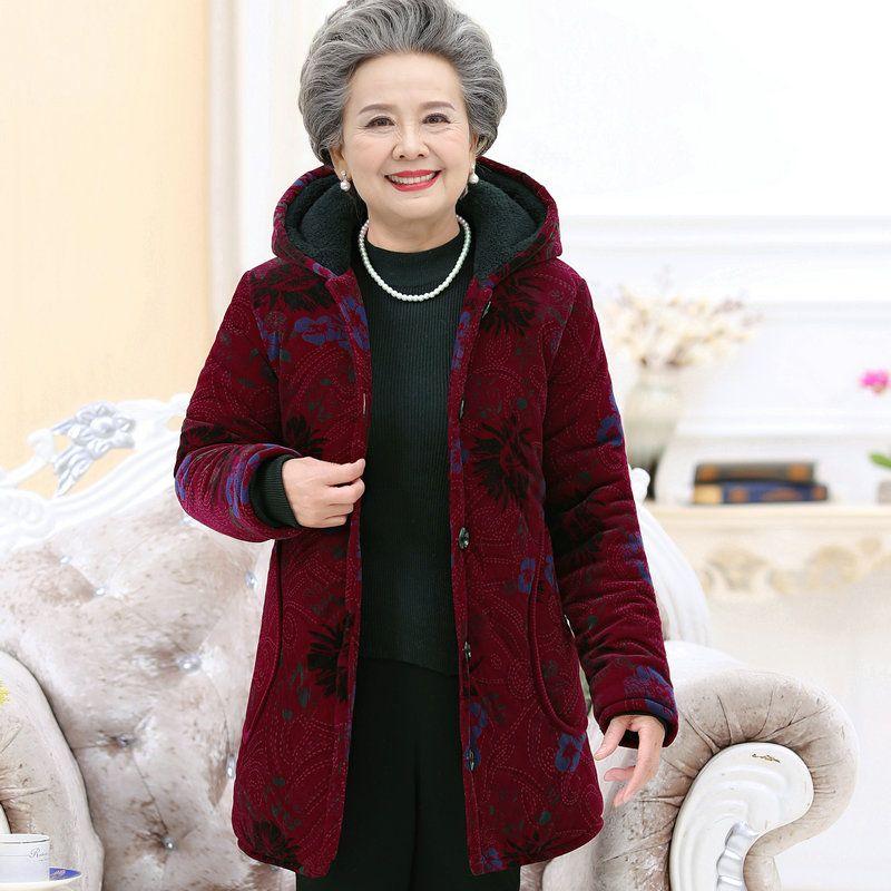 Winter Women's Plus Velvet Thick Cotton-padded Jacket   Cotton-padded Corduroy Hooded Warm Padded Jacket