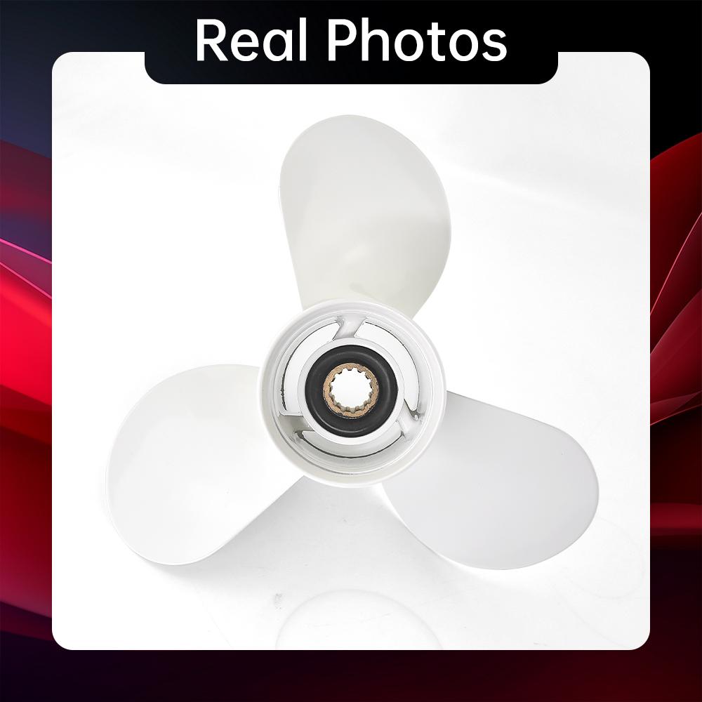 3-Blatt-Propeller für Yamaha T25-60PS / für Honda 35-60PS Motoren Teilenummer #663-45958-00 11-1/4 x 14 Aluminiumlegierung mit 13 Keilwellen