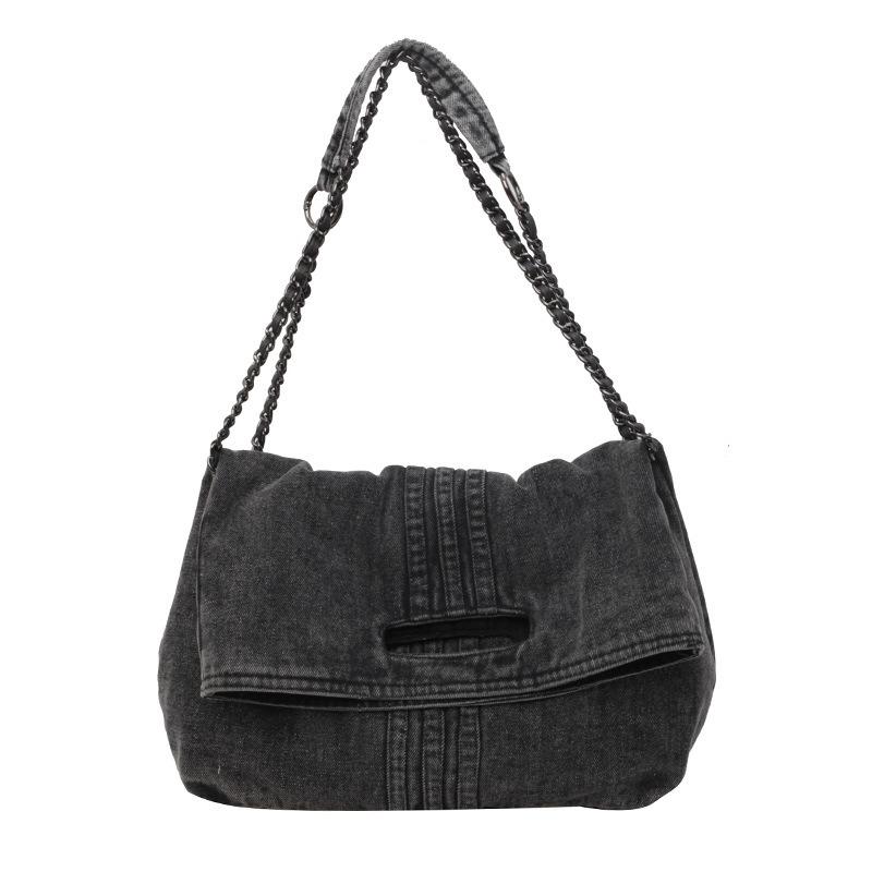 New Style Large Capacity Commuter Bag for Women, Fashionable Denim Tote Bag