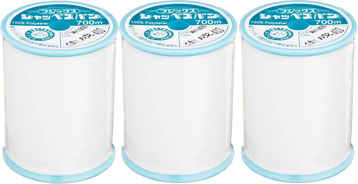 

Fujix Schappespun Sewing Thread Set of Natural No. 60, 700m, 3, Col.403 F55-3S