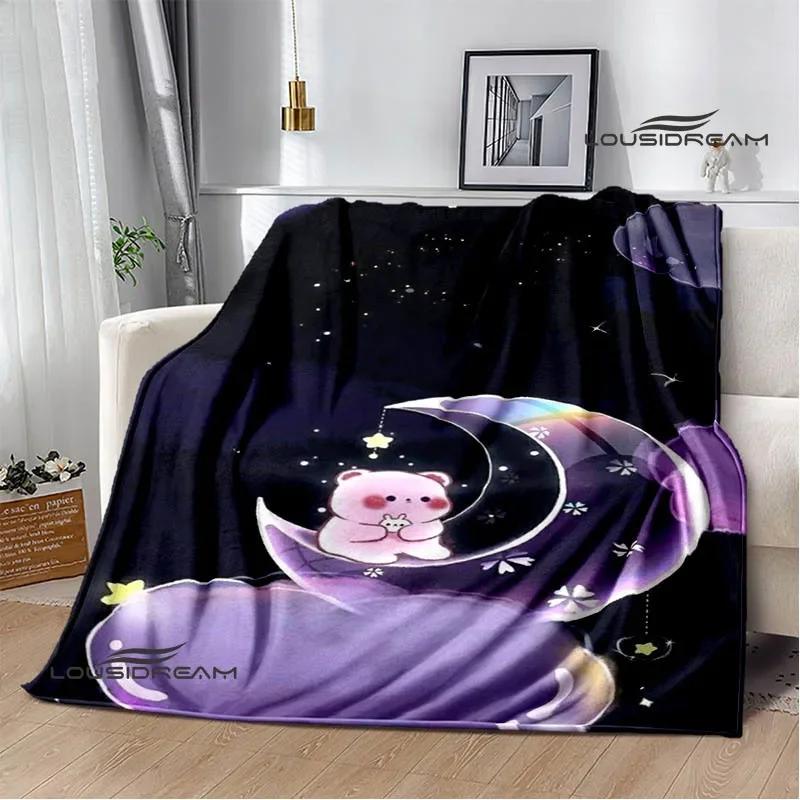 Cute cartoon bear Printed blankets picnic blanket Warm Flannel blankets Soft and comfortable blanket bed linings Birthday Gift