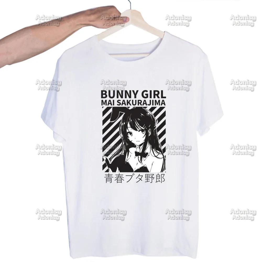 Mai Sakurajima Rascal Does Not Dream of Bunny Girl  Unisex T Shirt New O Neck Cotton T-Shirt Designer Tshirt Tops Tees Shirt