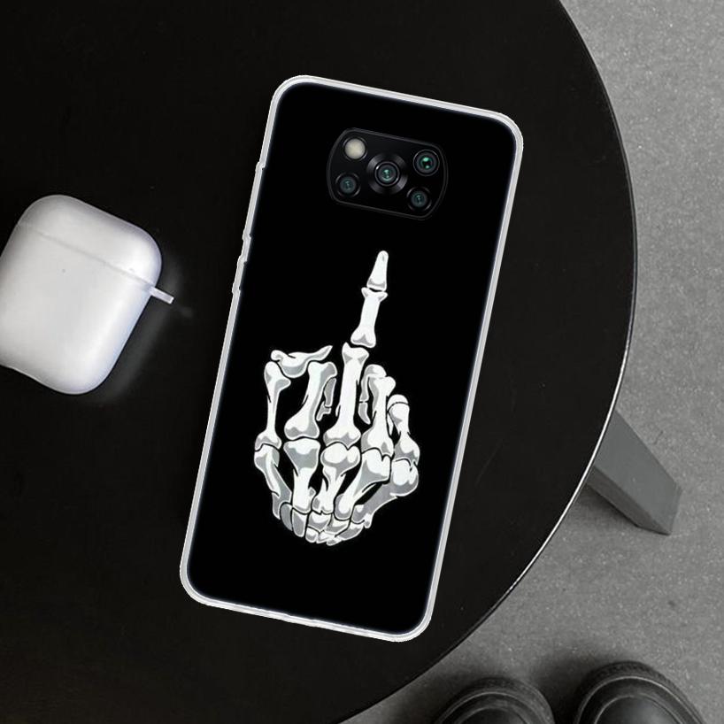 Middle Finger Phone Case Cover for Xiaomi Poco X6 X5 X7 Pro F7 Ultra Redmi 15C 15 13C 13 12C 12 10C 10 10A 9C 9A 9T 9 Coque Poco