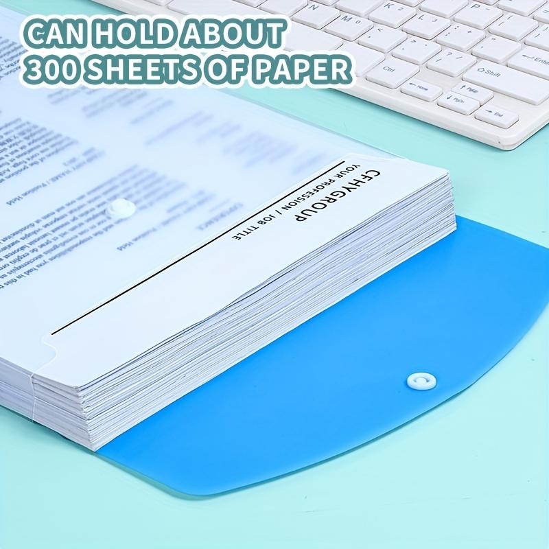 A4 Hochkapazitäts-Loseblatt-Datei-Taschen mit 11-Loch-Binderingen, erweiterbare Knopf- und Etikettentaschen für Schule, Zuhause, Büro