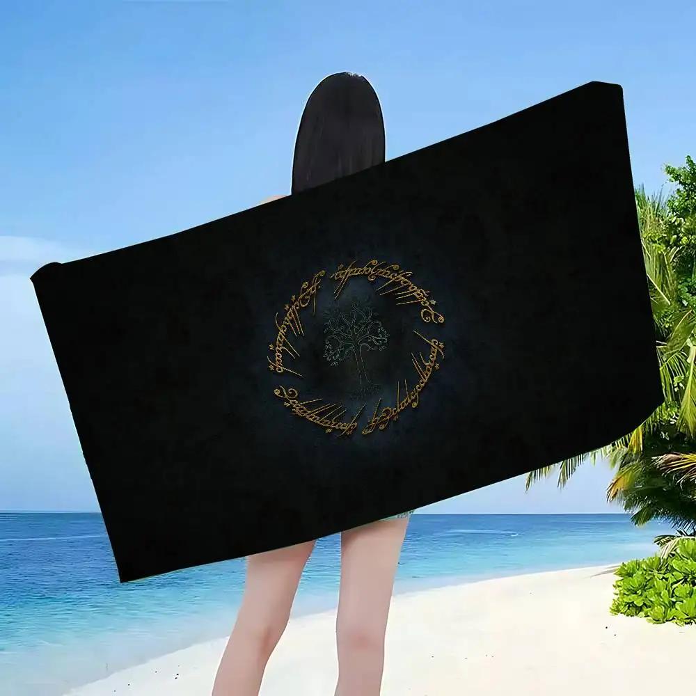 L-Lords Game Rings Microfiber Blanket Quick Drying Beach Towels Oversized Printing Super Absorbent Pool Towel Blanket