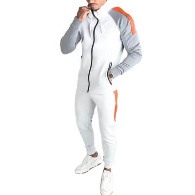 Men's Winter Cardigan Contrasting Color Hooded Sweatshirt Sets Men Casual Sports Wear Long Pants Suit