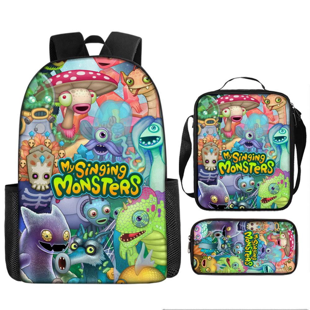 

Monster music cartoon animation primary school third or fourth grade light burden reduction primary and secondary school students storage bag Pencil Case