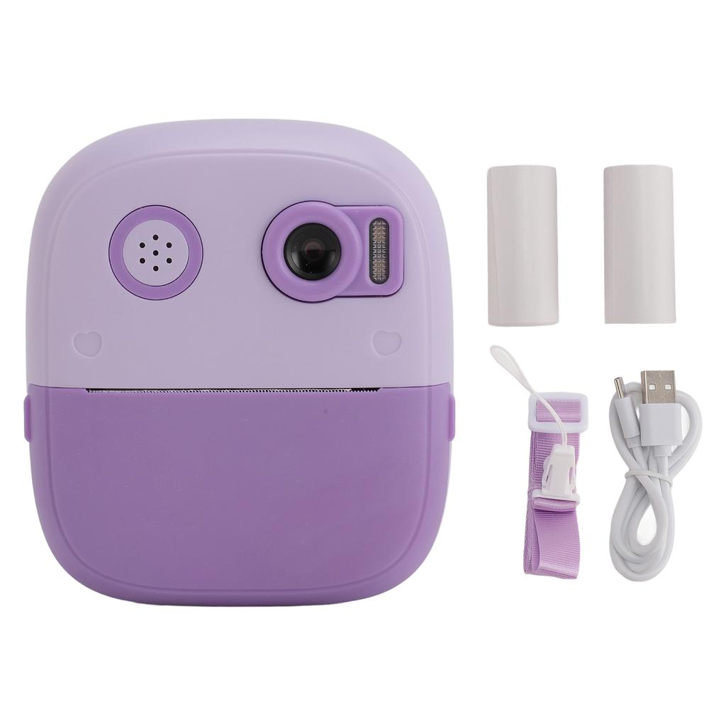Instant Print Camera for Kids 2.4 Inch IPS HD Screen 1080P Dual Lens 8X Digital Zoom Autofocus