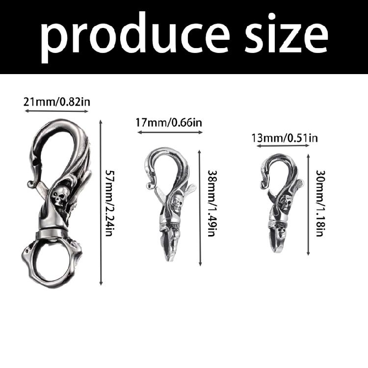 Stainless Steel Skull Keyring Gothic Jewelry Accessory for Men Keychain Unique Design Nice Gift for Birthday Christmas