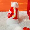 New Year's Lion Dance Tang Suit Puppy Dog Vest Festive Chinese New Year Two-legged Cotton-padded Coat Pet Cat Clothes