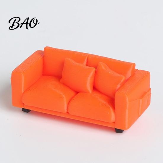 Kleine Dekorative Couch Miniatur-Couch, Winziges 2-Sitzer-Möbel Realistisches Mini-Zweisitzer-Sofa Maßstab für 1/12 Puppenhaus Wohnzimmer