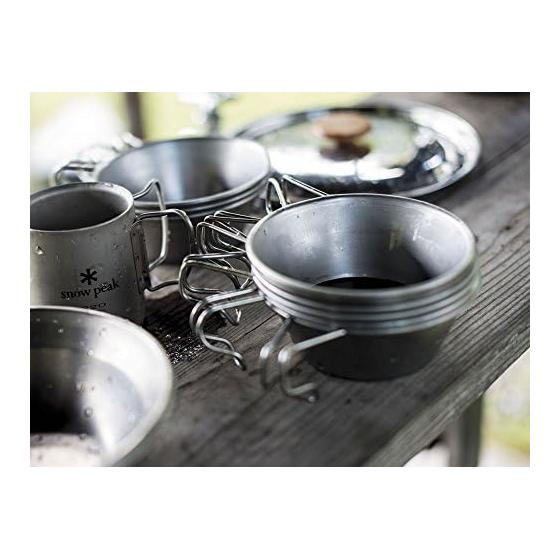 Snow Peak (snow peak) Titanium Sierra Cup E-104 Titanium Measuring Cup with Scale Lightweight Cooking Cooking Outdoor Camping
