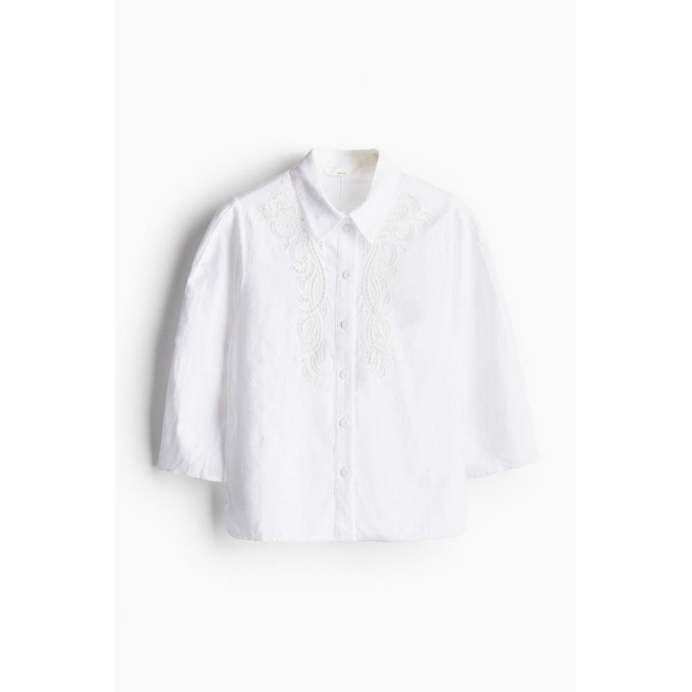 

Блузка HM Broderie Anglaise Белая