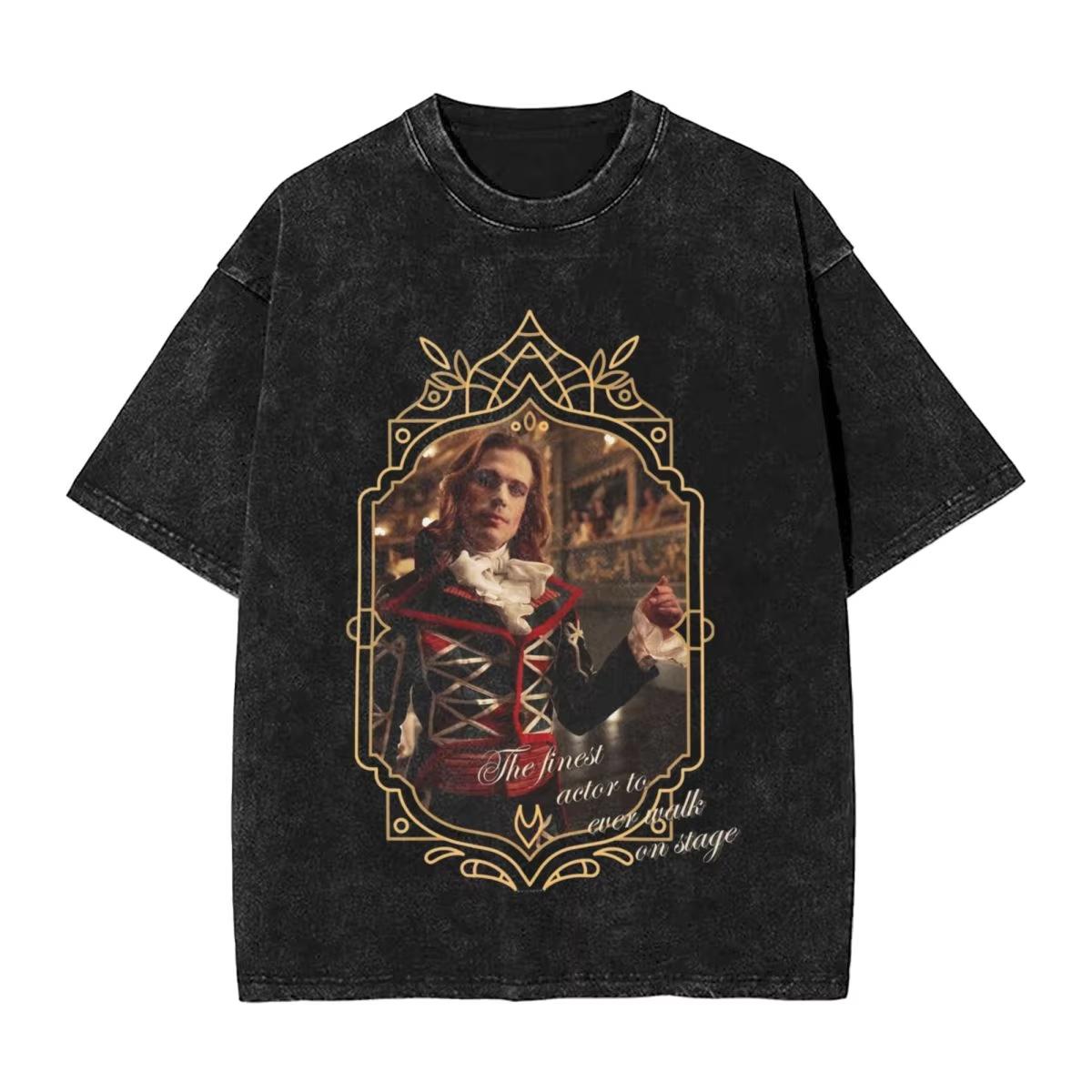 

Man T-Shirt Actor Lestat Interview with The Vampire Washed T-Shirts Harajuku Summer Tee Shirt Y2K Funny Clothing 3XL