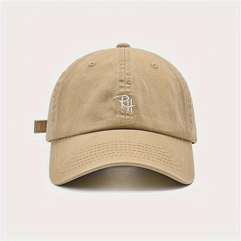 Washed Letter Embroidered Baseball Women's Big Head Circumference Show Face Little Wild Travel Sports Hat Male Baseball Cap Tide