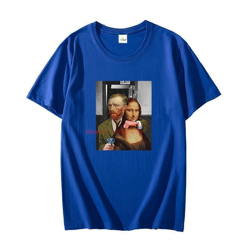 Lustige Mona Lisa Parodie Grafik T-Shirts Baumwoll-T-Shirt Für Unisex Kurzarm-T-Shirts Sommer Oversized T-Shirt Unisex Kleidung