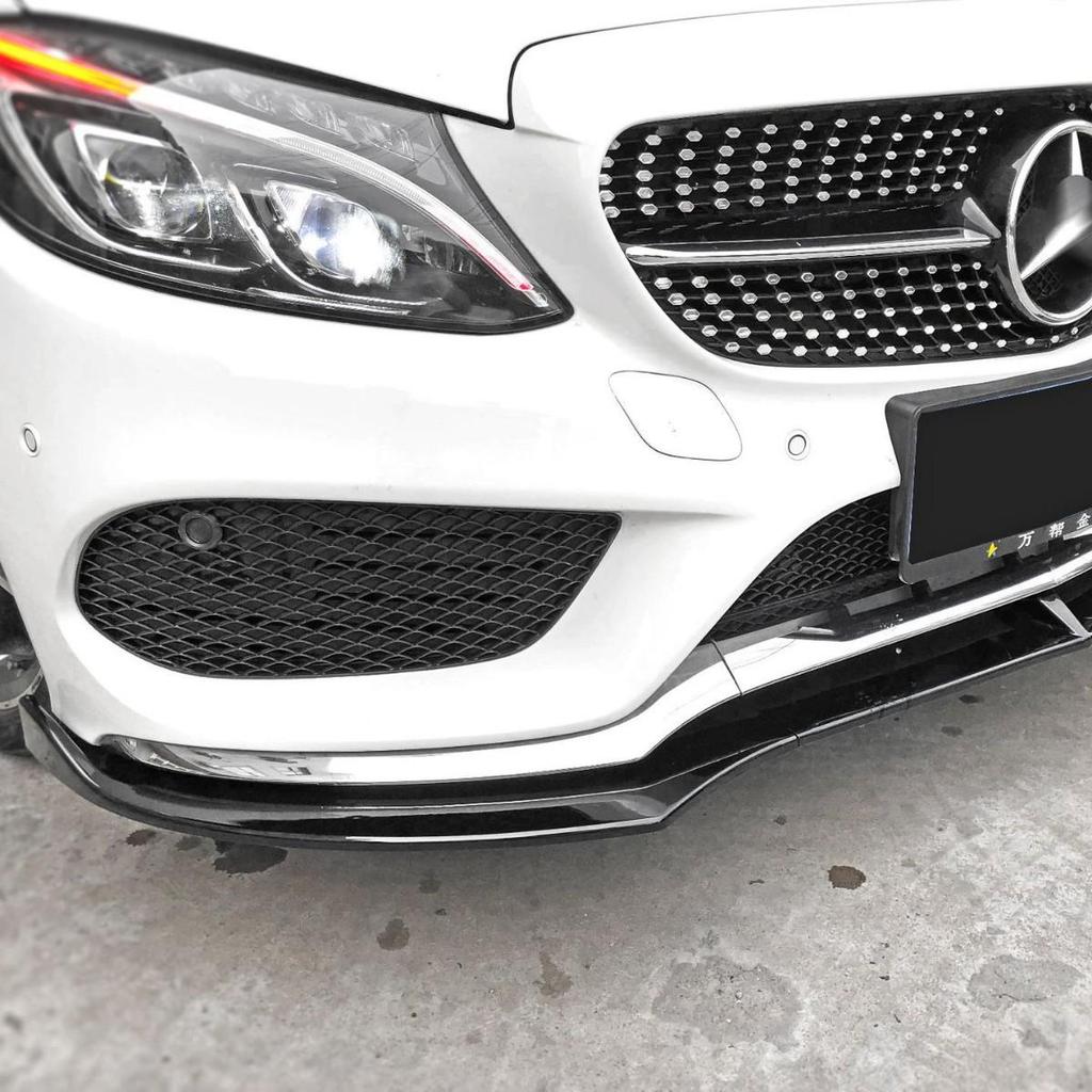 Deflector de Labio Delantero y Spoiler Trasero para Mercedes-Benz Clase C W205 C260 C200 2015-2018
