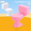 7*6*7cm Miniature Toilet Plastic White Closestool Model New Home Decor Doll Accessories