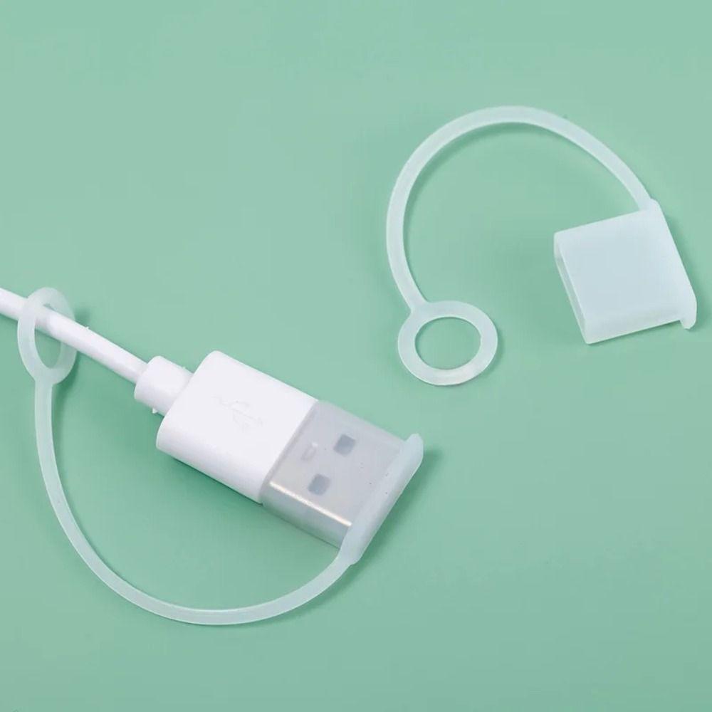 USB Charging Extension Transfer USB Male Dust Cap Universal with Rope Data Line Cable Stopper Covers Silicone Protective Cover