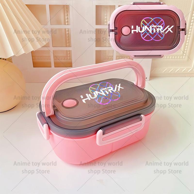 KPop Demon Hunters Portable Bento Lunch Boxs Girl Boy Compartment Fruit Food Boxs Microwave Lunch Box Picnic Fresh Box Gift