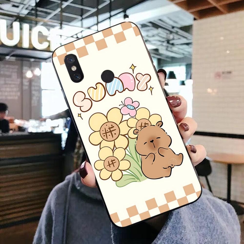 Cartoon Capybara Phone Case For Xiaomi Mi 5X 8 9 10 11 12 Lite Pro 10T PocoX3pro PocoM3 Note 10 Pro Lite