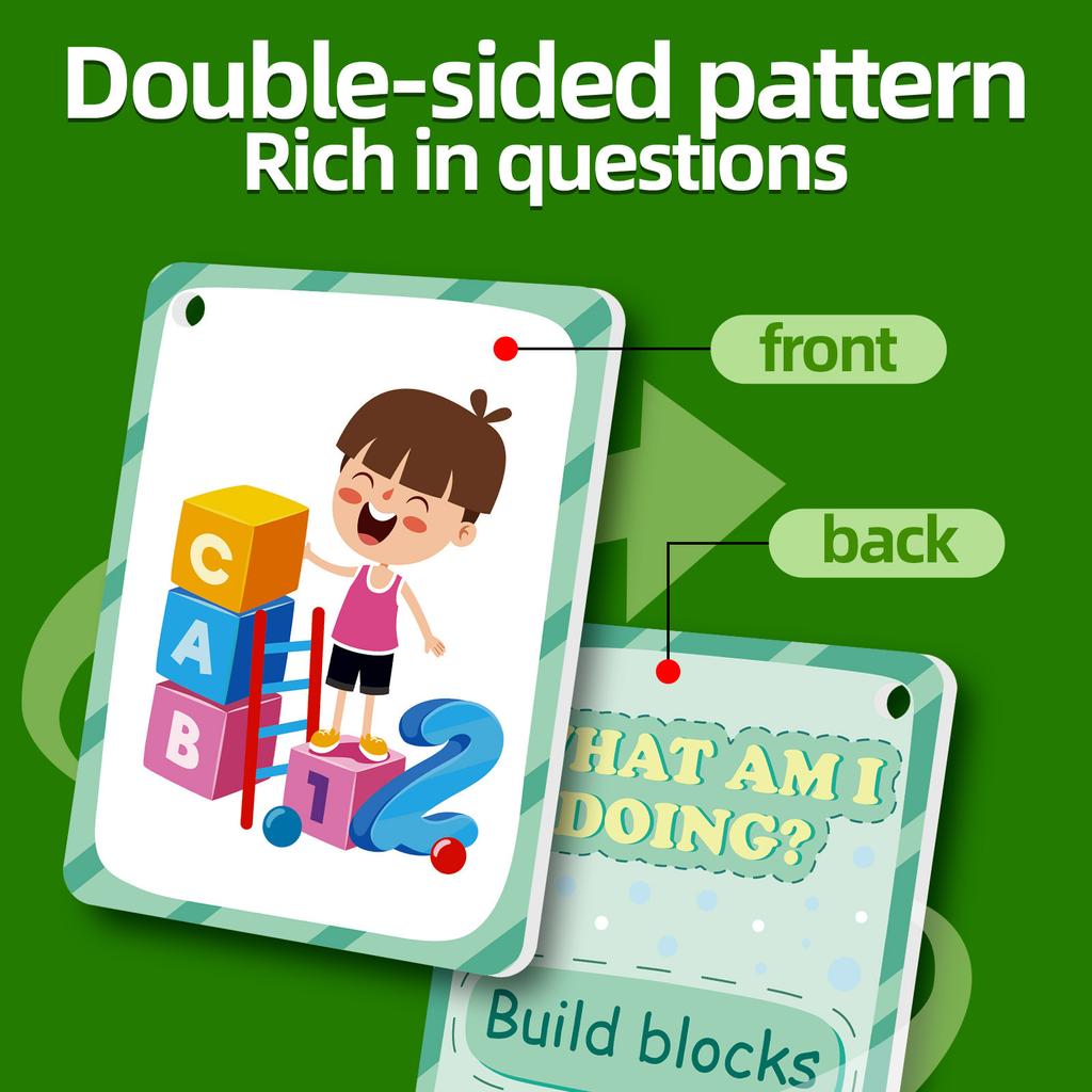 50Pcs/Set Cognition Learning Card Funny Memory Flash Cards Early Education Educational Toys For Children Kids