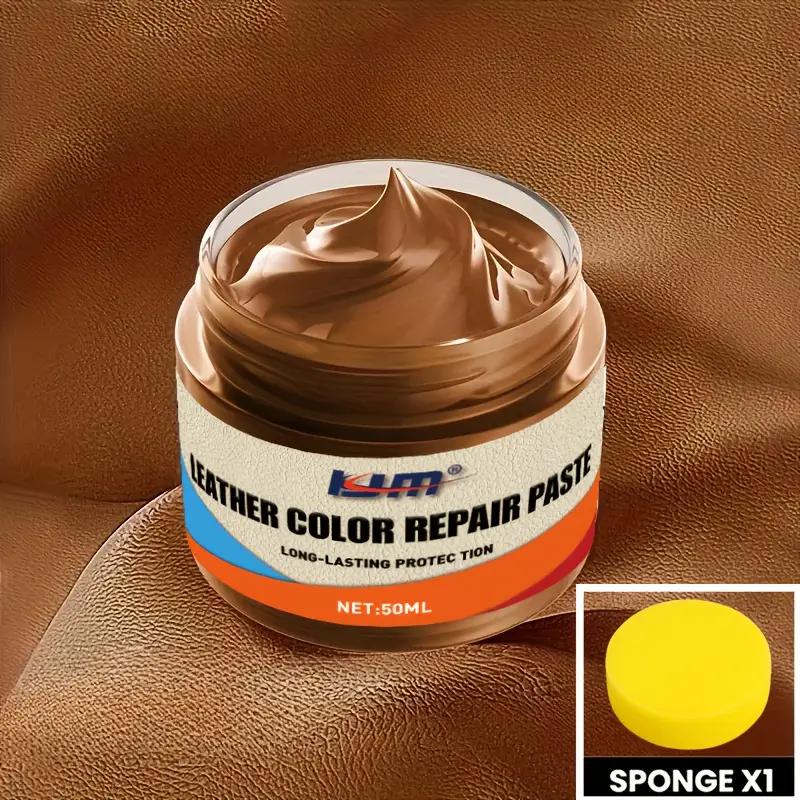 Leather Color Repair Cream - Multi-Purpose Dye for Shoes, Bags, Sofas and Scratched Leather | Repairs Wear, Cracks and Fading