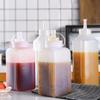 Botellas Squeeze para Salsas de 800/1000 ml Dispensador de Condimentos Boca Ancha a Prueba de Polvo Cocina Sazonador Salsa para Ensalada Aceite de Oliva