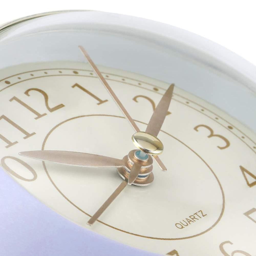 Retro Alarm Clock Non Ticking Silent Bedside Clock Simple Loud Desk Clock with Light  for Heavy Sleepers