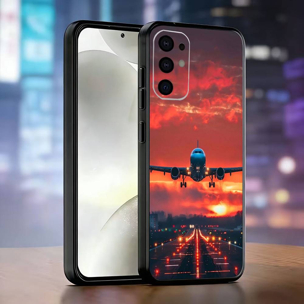 

Sky Airplane Phone Case For Samsung S25,S24,S21,S22,S23,S30,Ultra,S20,Plus,Fe,Lite,Note,10,Black Cover Samsung S21lite