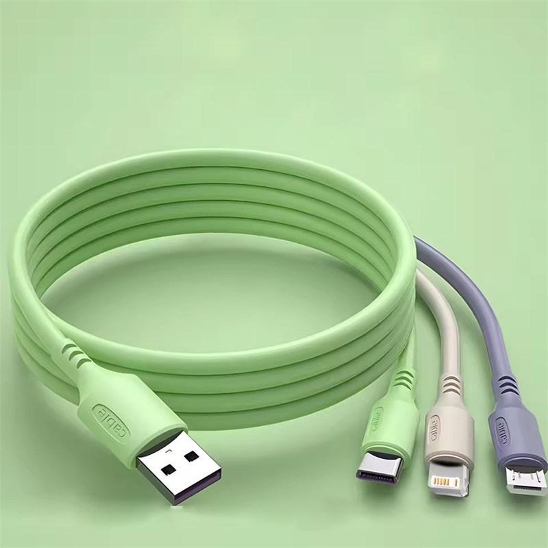3 In 1 Super Fast Charging Cable For iPhone15 14 13 12 11 X Pro Max Micro USB Type-C Phone Charger USBC Data Cable