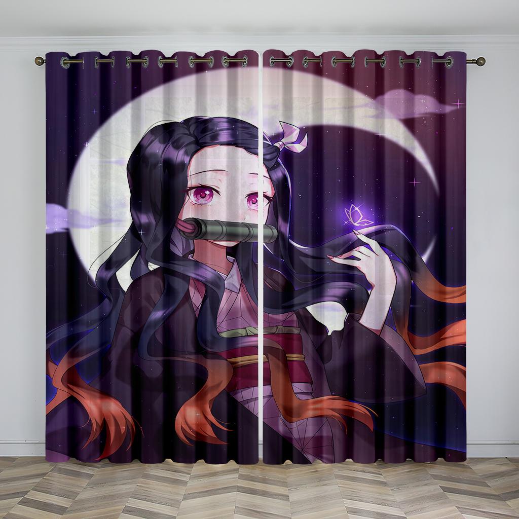Cartoon Anime Series Curtains Children's Favorite Characters Curtains 2 Panel Boys Girls Room Bedroom Window Decor Curtains