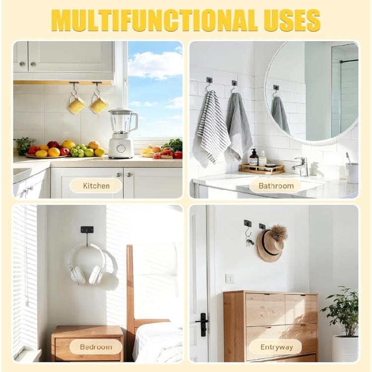 2Pcs Wall Mounted Hook For Fruit Storage And Home Organization