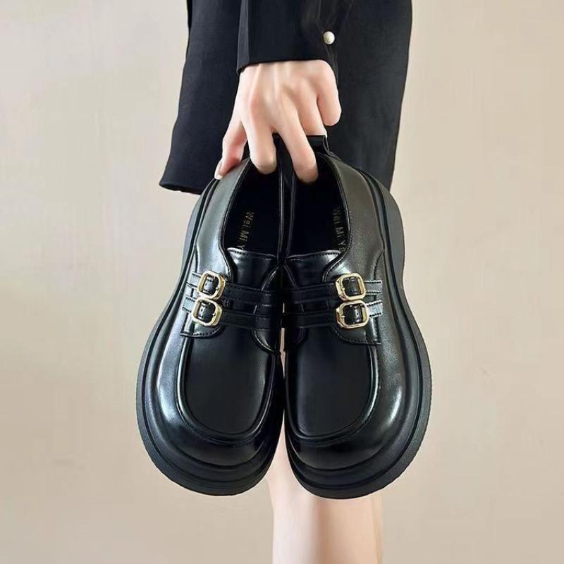 Small leather shoes women's autumn new height-increasing women's platform single shoes female student Mary Jane shoes
