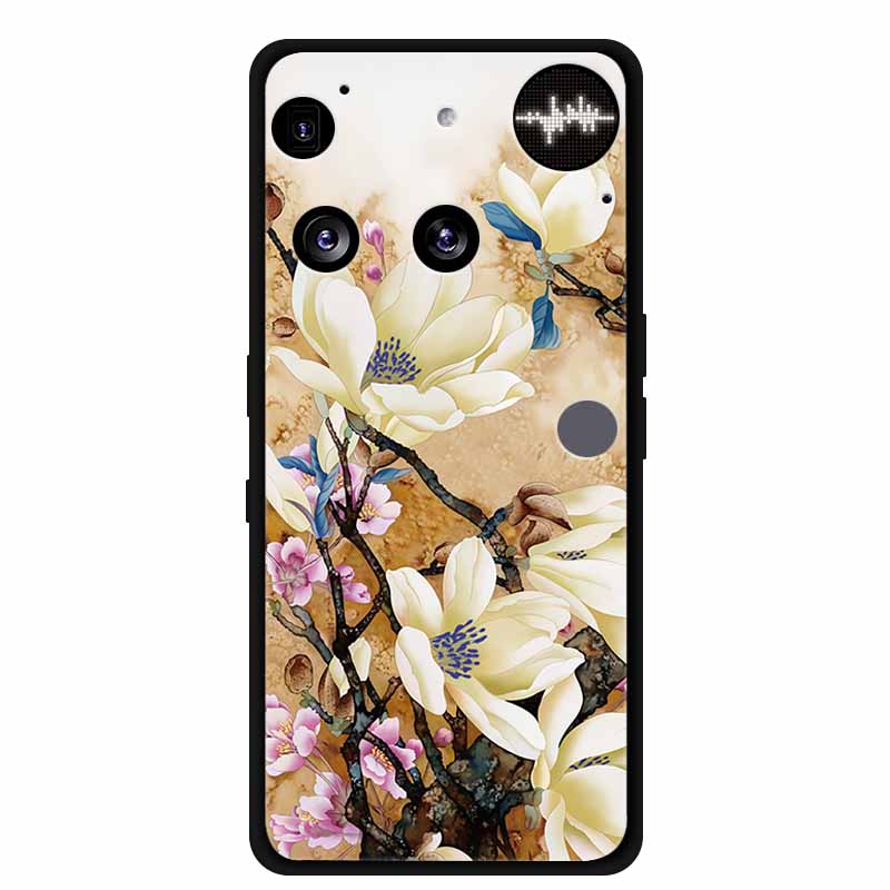Flowers Case For Nothing Phone 3 Phone3 Soft Silicone Phone Cover Funda Black TPU Protective Bumper Coque for Nothing Phone (3)