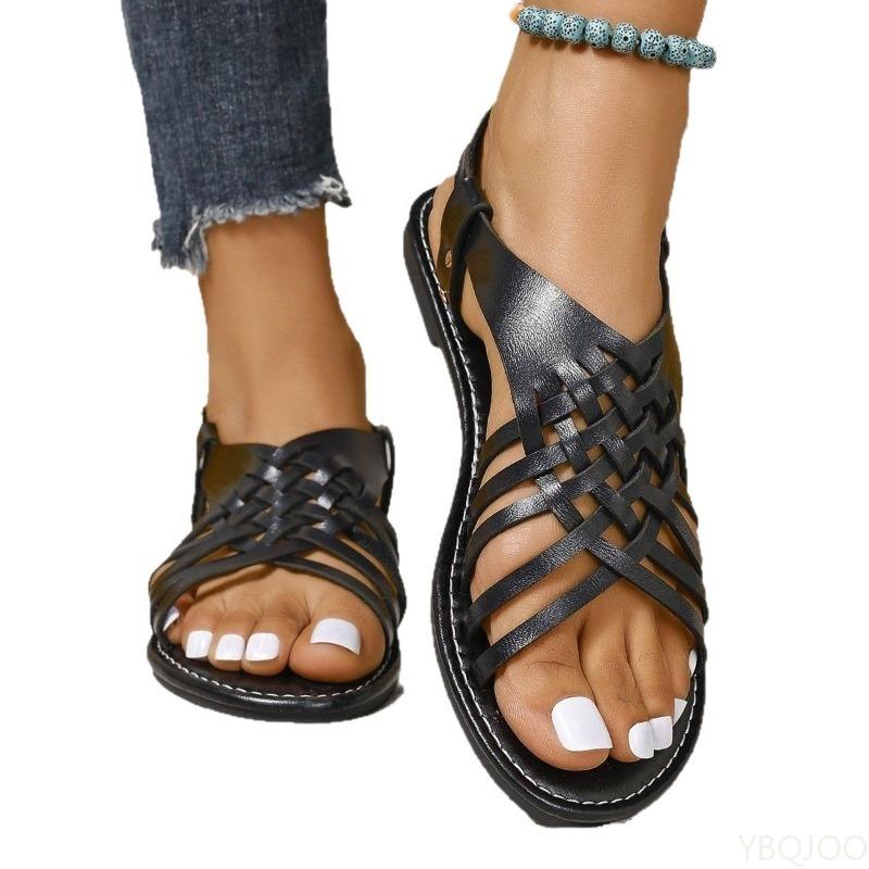 2026 New Style Summer Fashionable Versatile Female Flats Shoes Casual Comfortable Beach Shoes Elegant Minimalist Women Sandal